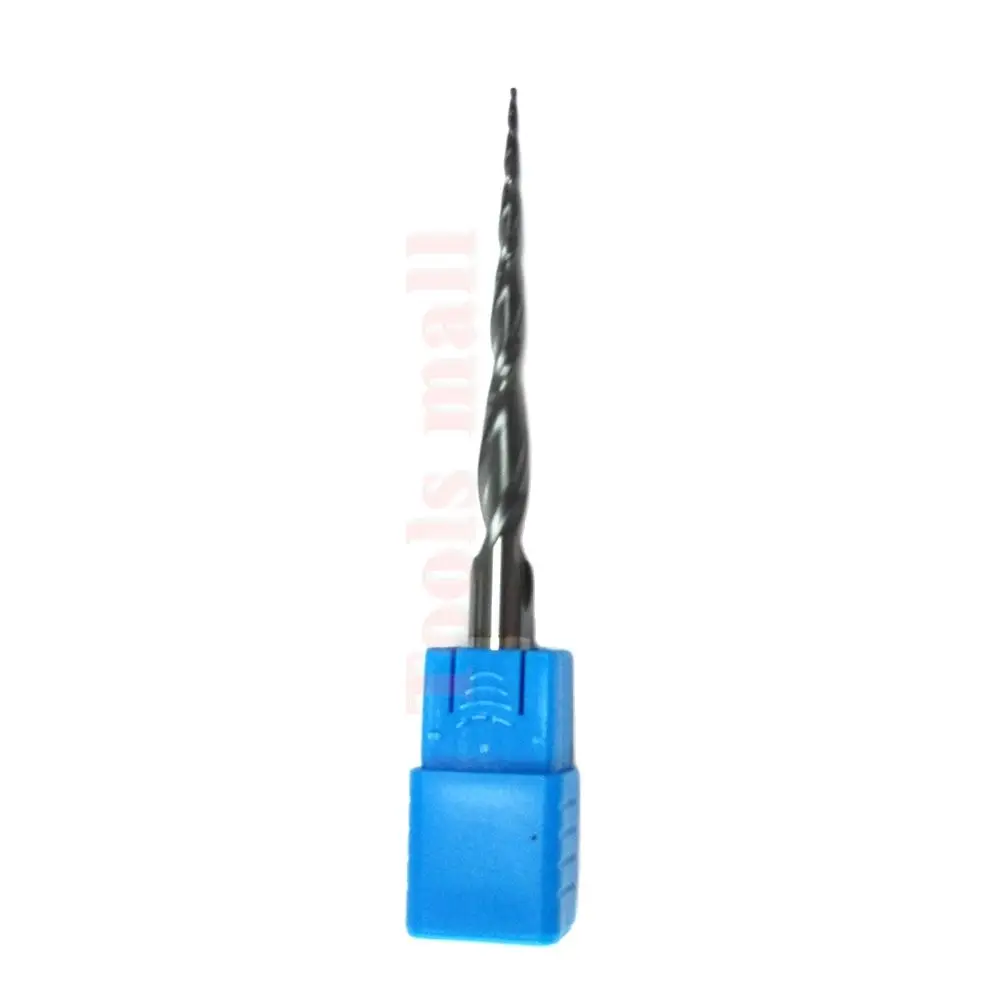 

1pc HRC55 R0.5*D8*47*100L*2F Tungsten Solid Carbide Coated Tapered Ball Nose End Mills Taper and Cone Endmills