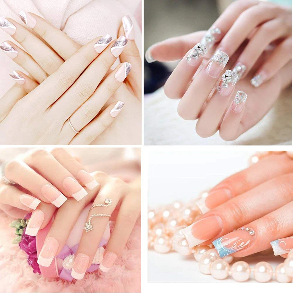 

500pcs French Acrylic Fake Nail Tips Artificial False Nails Half Tips Ballerina Natural UV Gel Manicure Tip for Nail Art Salon