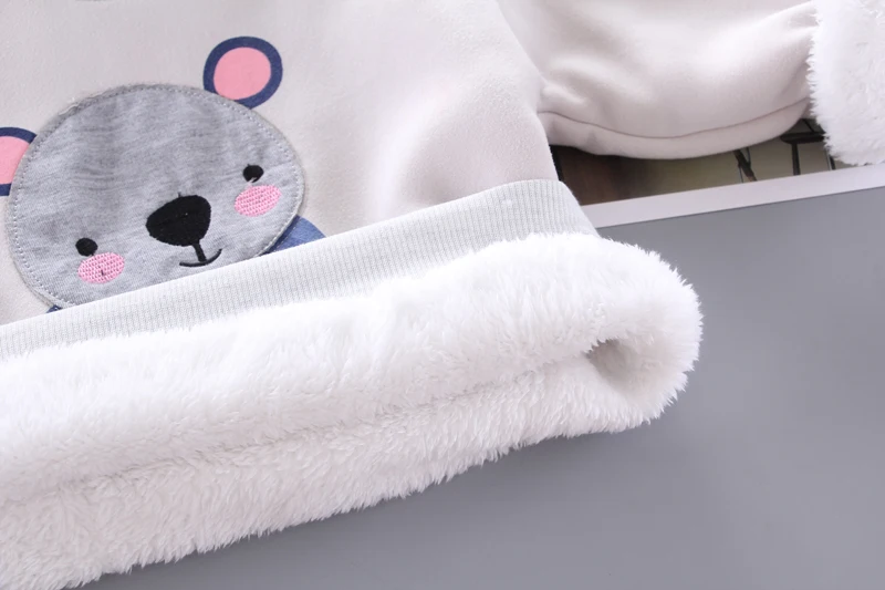 DIIMUU теплые толстовки для маленьких девочек Одежда мальчиков зимние пуловеры