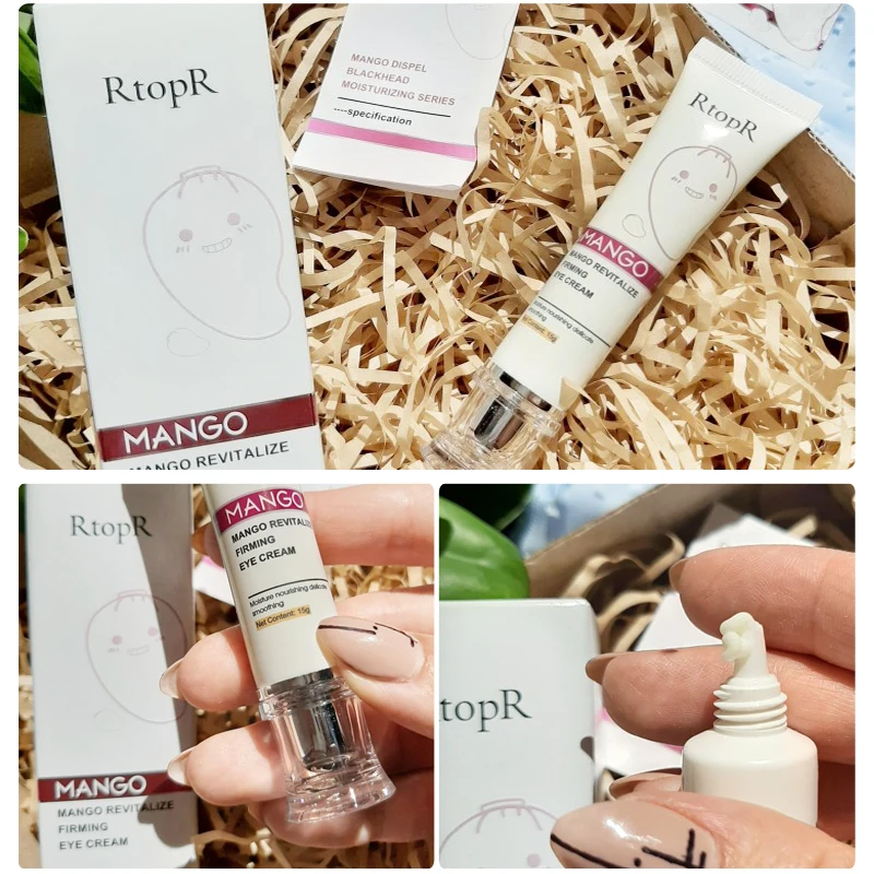 

RtopR Mango Revitalize Firming Eye Cream Anti-Wrinkle Moisturizing Remove Dark Circles Anti-Puffiness Eye Care Hydrate Cream