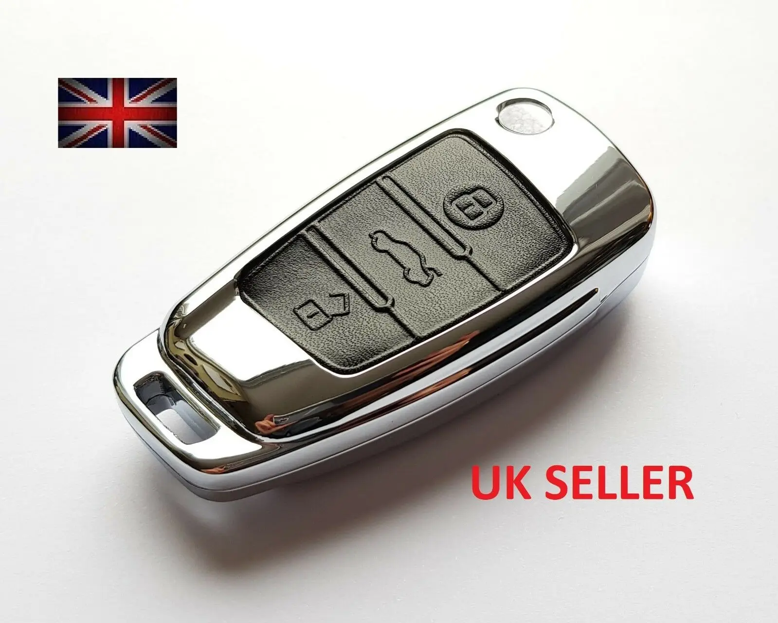 

FOR AUDI A1 A3 A4 A6 TT Q3 Q5 Q7 REMOTE KEY FOB COVER CASE METAL LEATHER