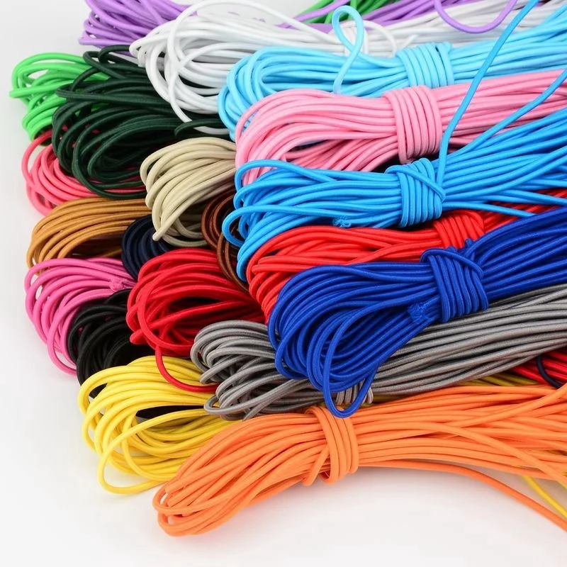 

25m x 1mm Round Elastic Thread Cord Rope Rubber Band Elastic Bands Stretch Line For DIY Clothes Garment Sewing Accessories