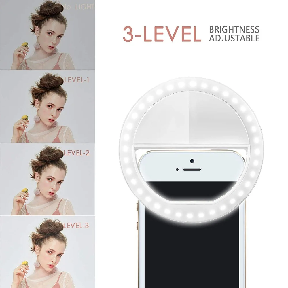 Zayex USB зарядка селфи Портативный вспышка Led камера телефон фотография кольцо свет селфи свет ночной видео свет