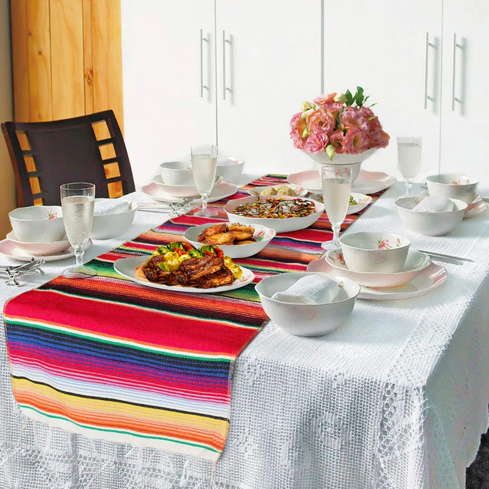 Fowecelt мексиканская скатерть из ткани фиеста для стола пояс стула банкета крещения