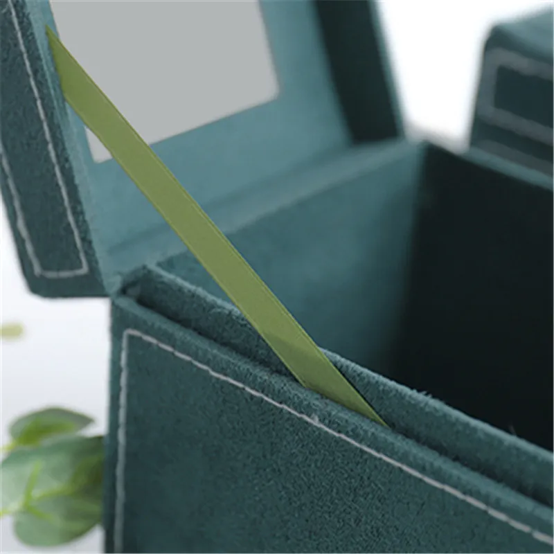 Двухслойная бархатная шкатулка для ювелирных изделий европейская вместительная