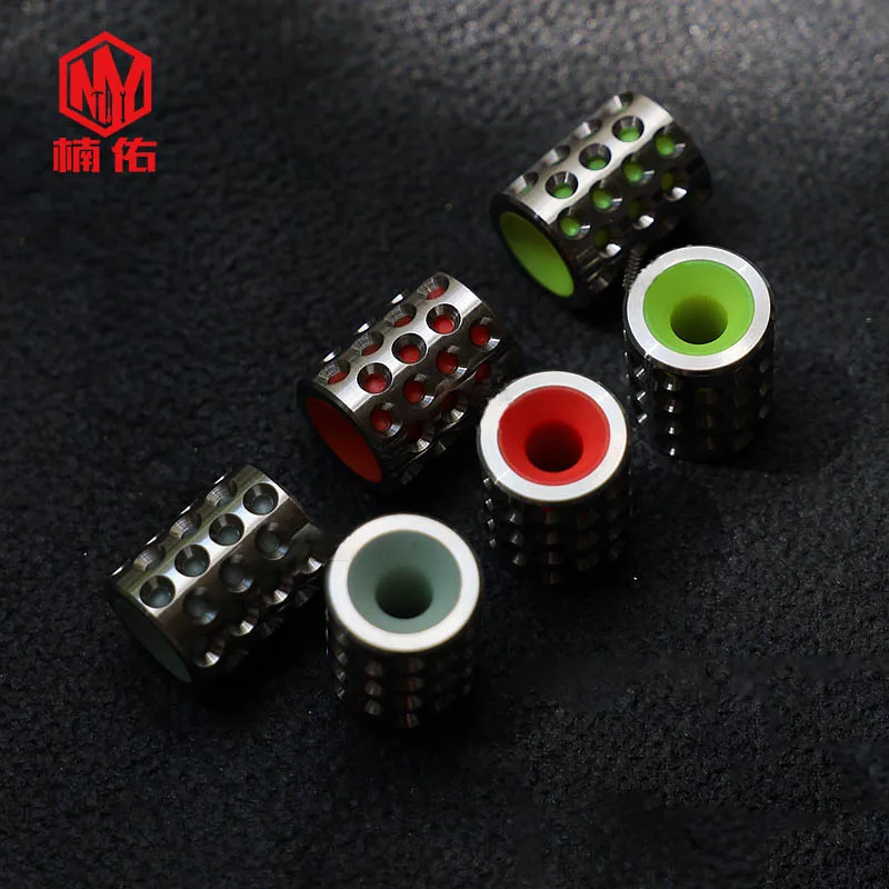 

1PC Titanium Alloy Fluorescence EDC Paracord Beads Umbrella Rope Cord Lanyard Pendants Knife Beads Outdoor Knife Accessories