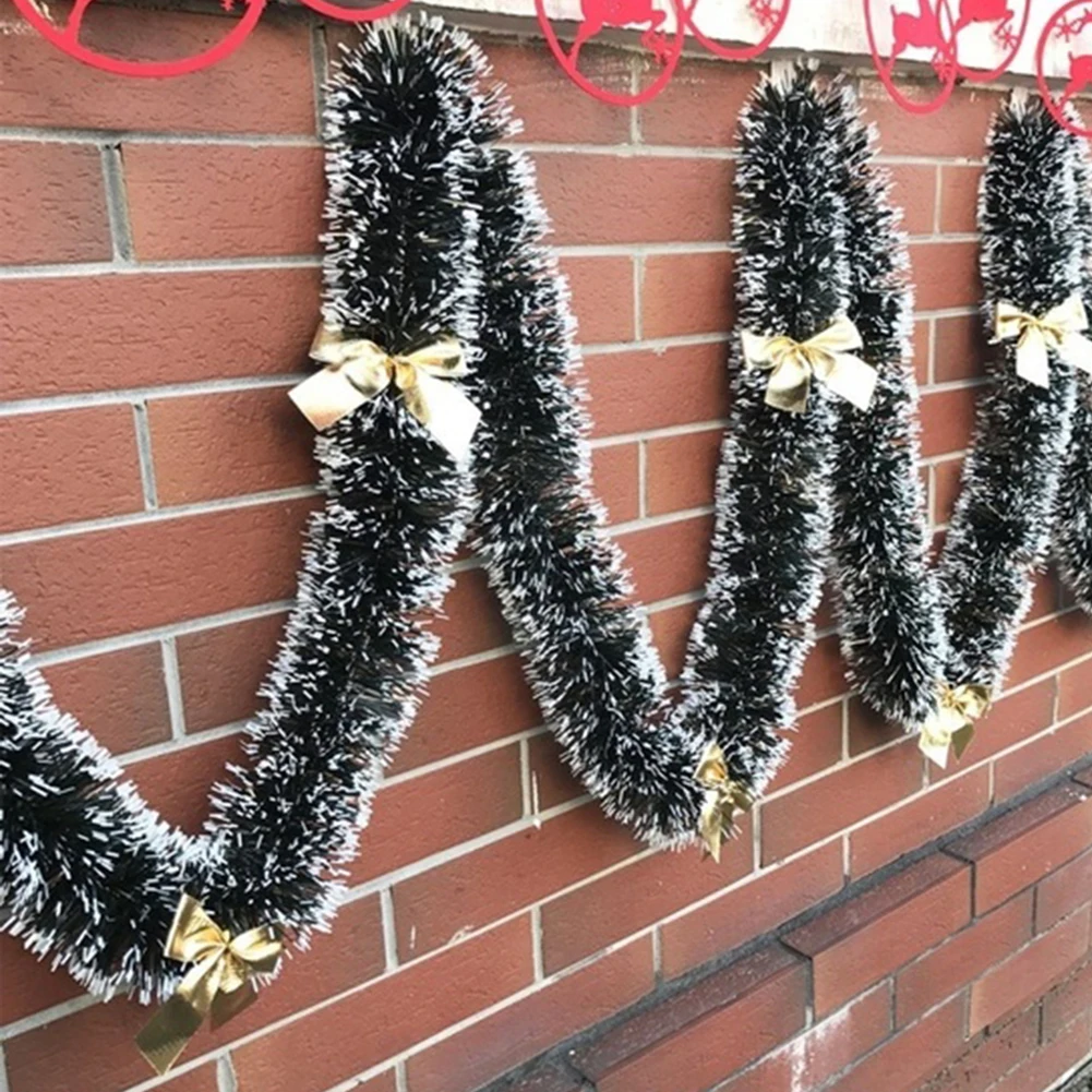 2 м рождественские украшения подвески лук Бар Топы лента гирлянда Рождественская