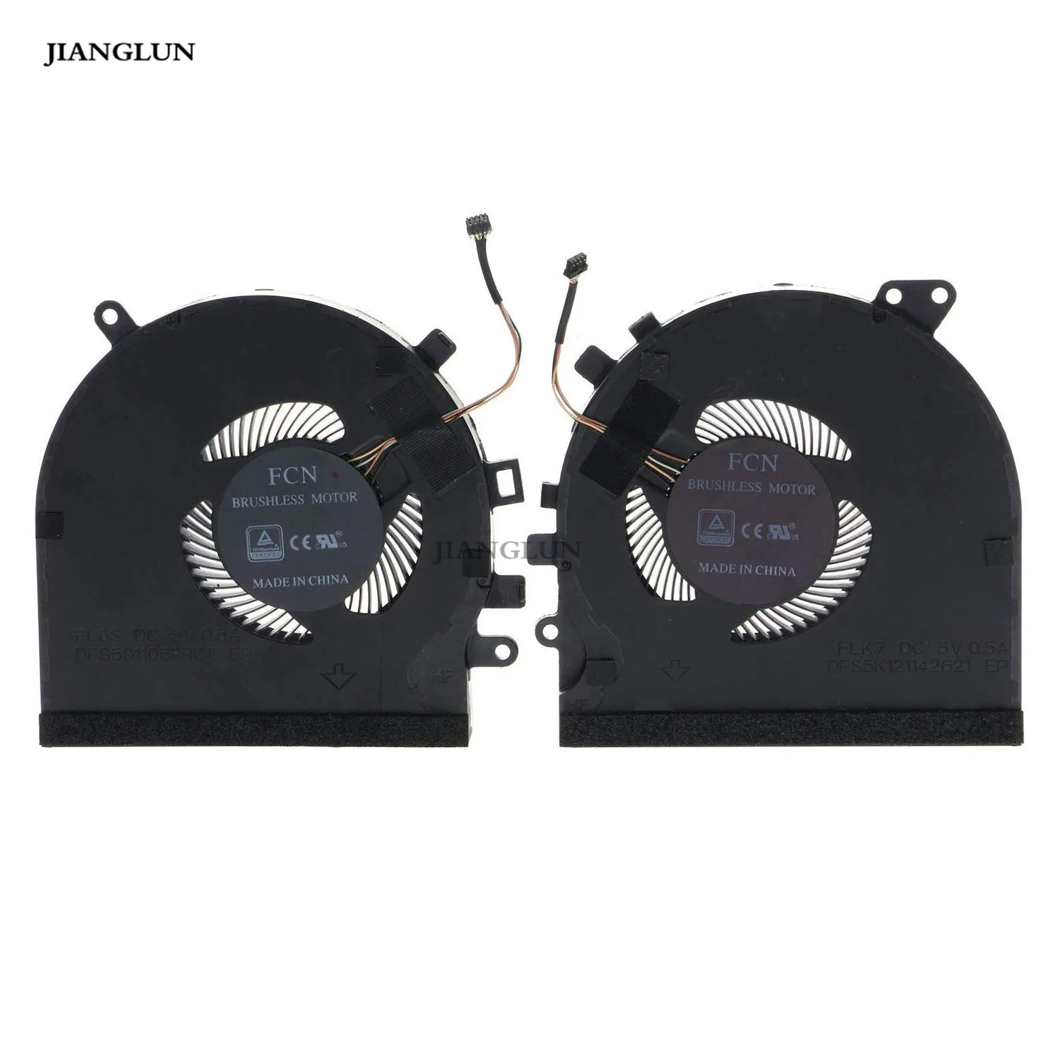 Вентилятор охлаждения ЦП и ГПУ JIANGLUN для Razer Blade 15 RZ09-0270 GTX 1060 DFS5K121142621 DFS501105PROT |
