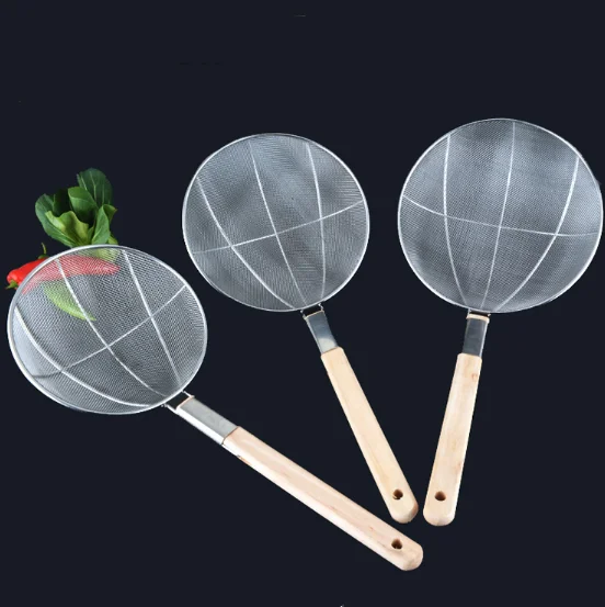 

big mesh Strainer Stainless Steel Colander Skimmer chelf tool french fried basket fryer oil frying scoop noodles dumpling sieve
