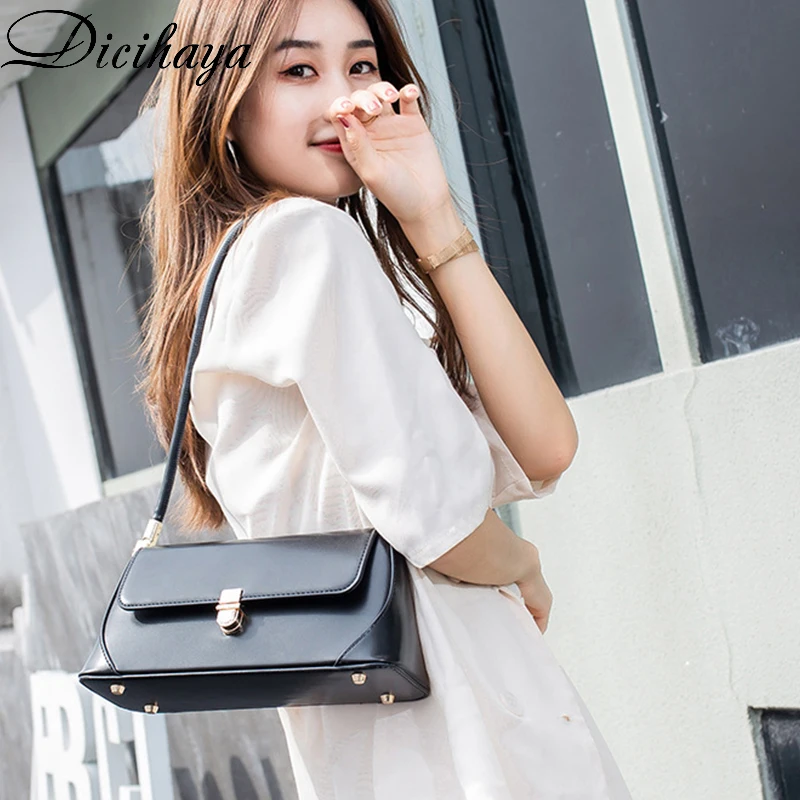 

DICIHAYA Women's Bags 2020 New Retro Underarm PU Bag Wild Medieval Baguette Bag Fashion Shoulder Portable Small Bag For Ladies