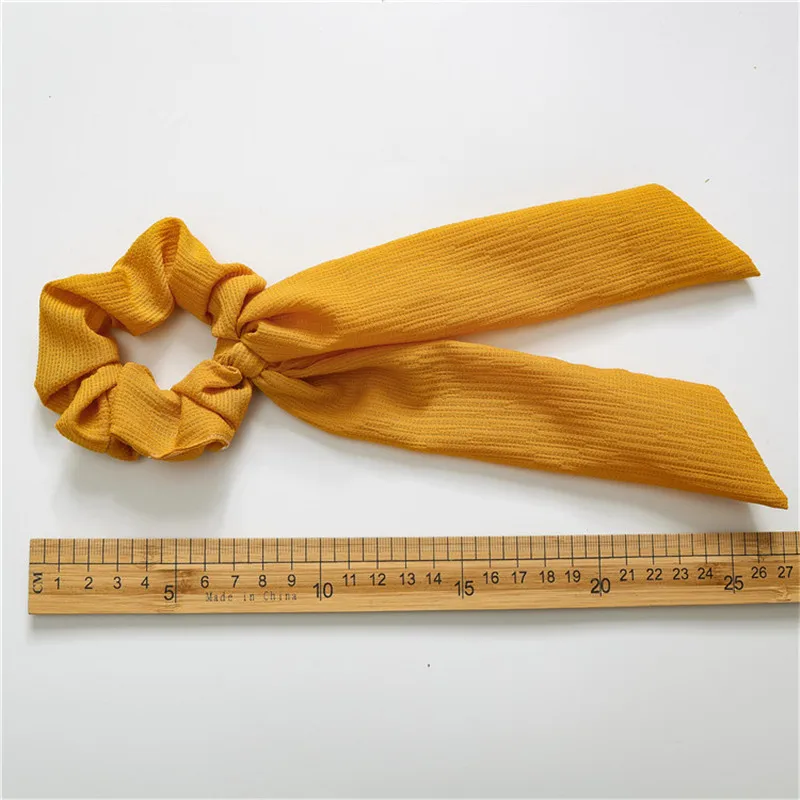 

New Women Girls Elegant Candy Colors Knot Ribbon Simple Soft Elastic Hair Bands Scrunchies Rubber Band Headband Hair Accessories