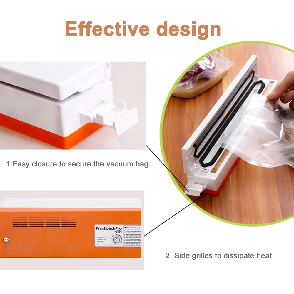 Бытовой пищевой вакуумный упаковщик 220 В упаковочная машина пленочный в том