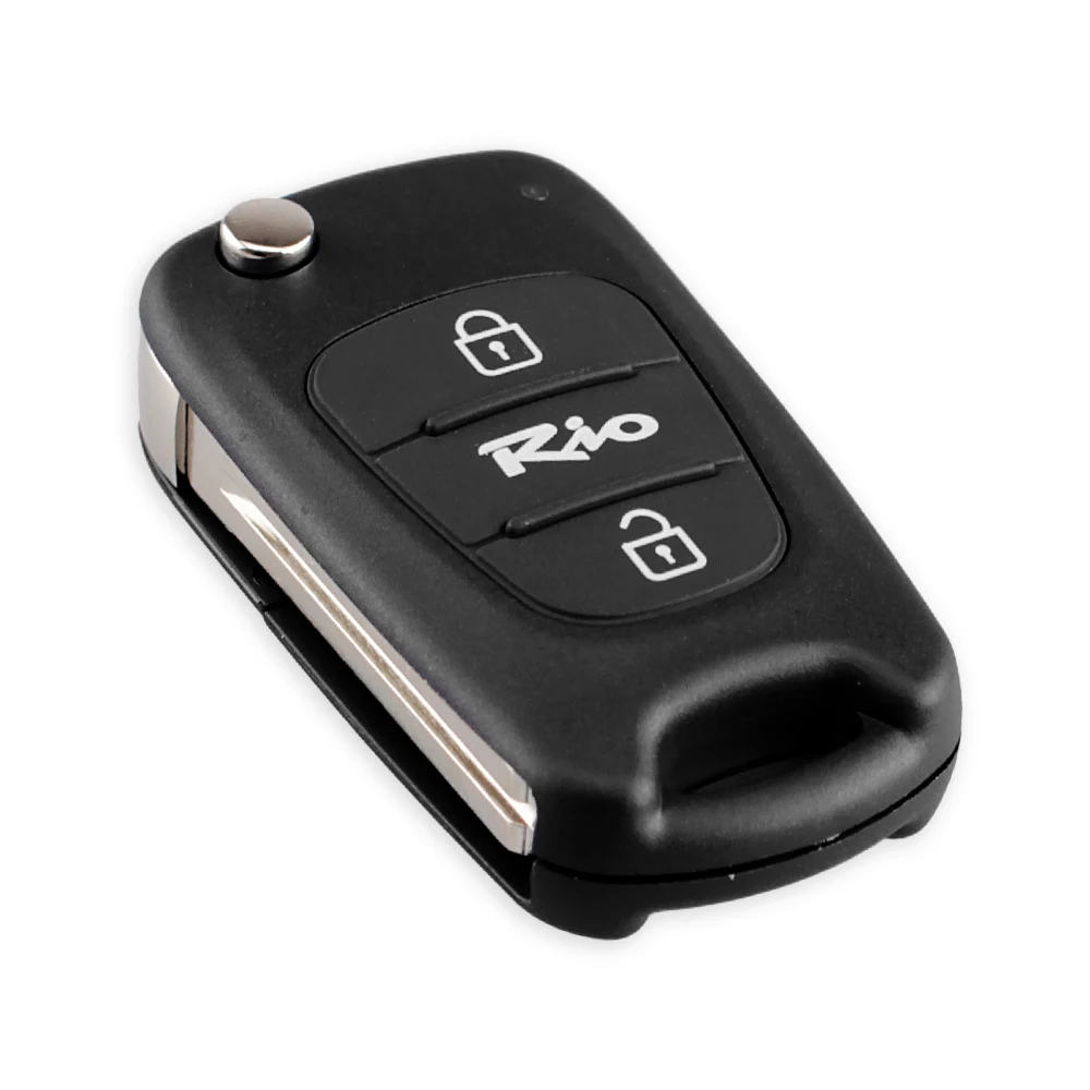 Автомобильный ключ KEYYOU для Kia Rio 3 кнопки флип Обложка сменная ключ оболочки пустой пульт дистанционного Fob чехол Cut/Uncut Blade KeyCase