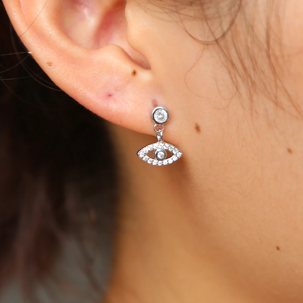 Высококачественные простые Подвесные серьги из стерлингового серебра 925 пробы с