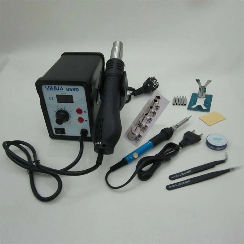 YIHUA 858D Soldering Station Hot Air Gun Welding for Unsoldering Multiple Components Shrinking Paint Drying Plastic | Инструменты