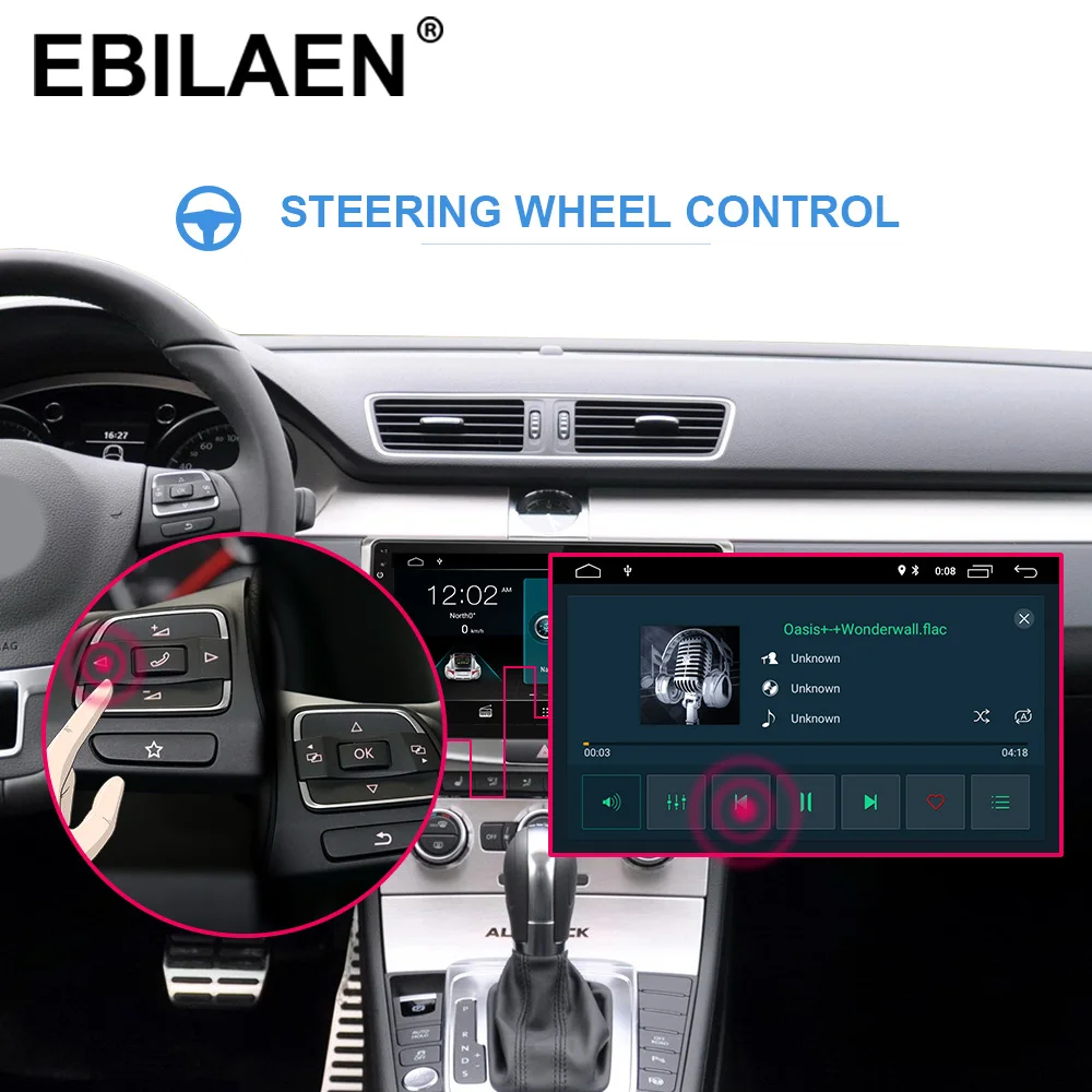 EBILAEN автомобильный Радио мультимедийный плеер для VW Volkswagen Passat B7 B6/Magotan 2Din Android 9,0 автомобильное радио с GPS навигационная система DVR камера