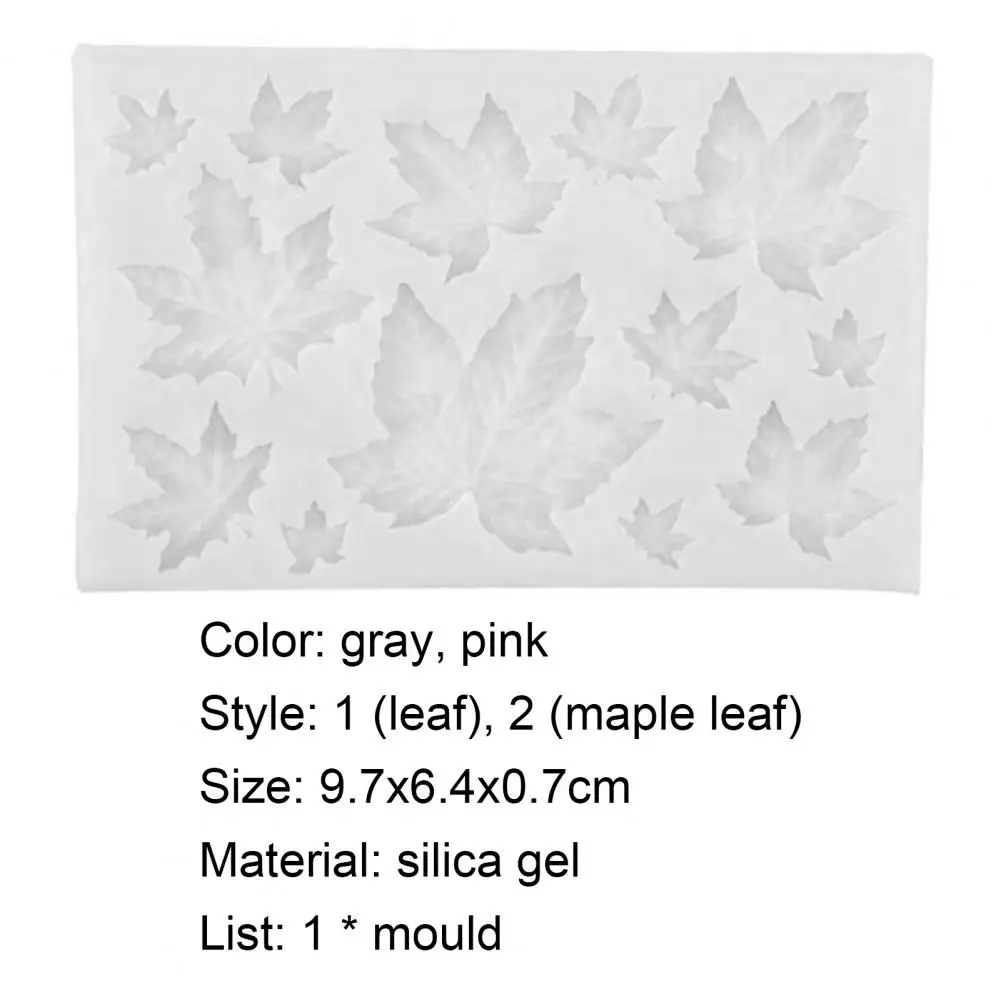 

Autumn Maple Leaf Shape Silicone Mold Fondant 3D Cupcake Candy Chocolate Cake Decoration Baking Tool Moulds DIY Clay Resin Art