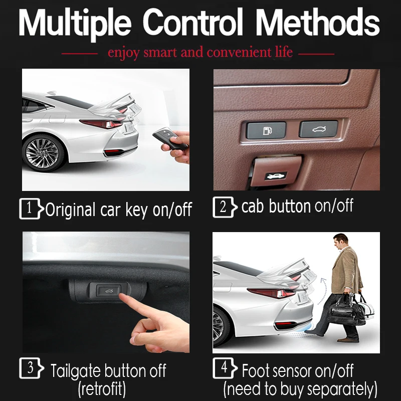 Для Ford Tourneo Custom 2017 + Электрический контроллер задней двери багажника автомобильный подъемник автоматическое открытие багажника комплект си...