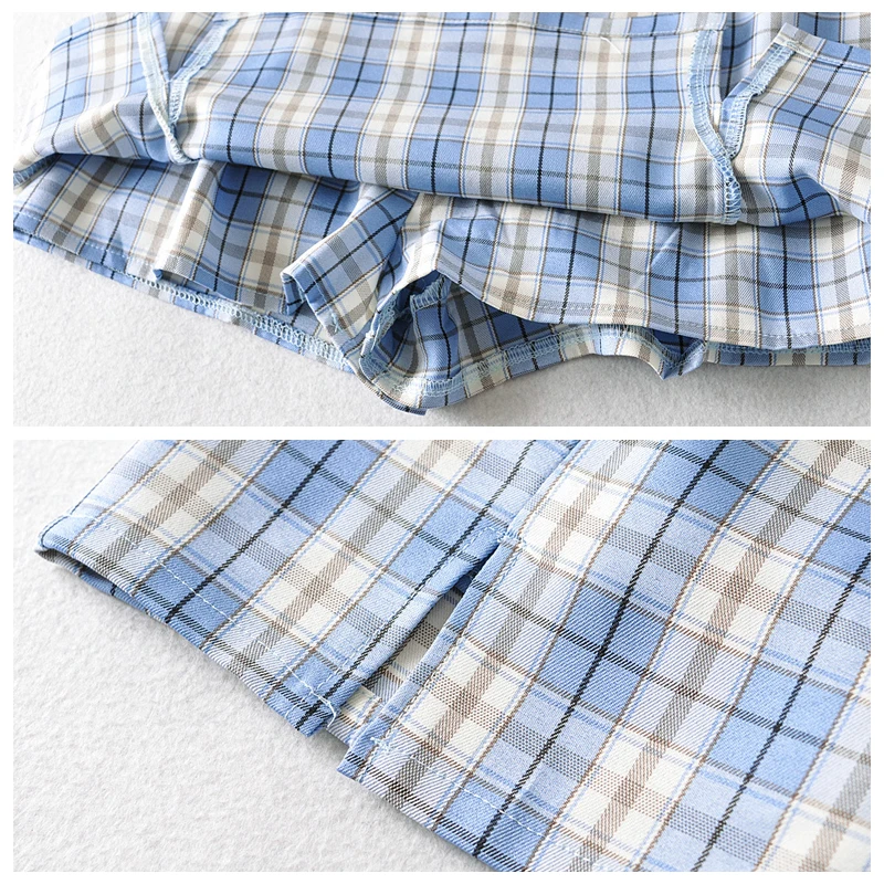 Женская клетчатая юбка 2020 летняя тонкая трапециевидная с высокой талией