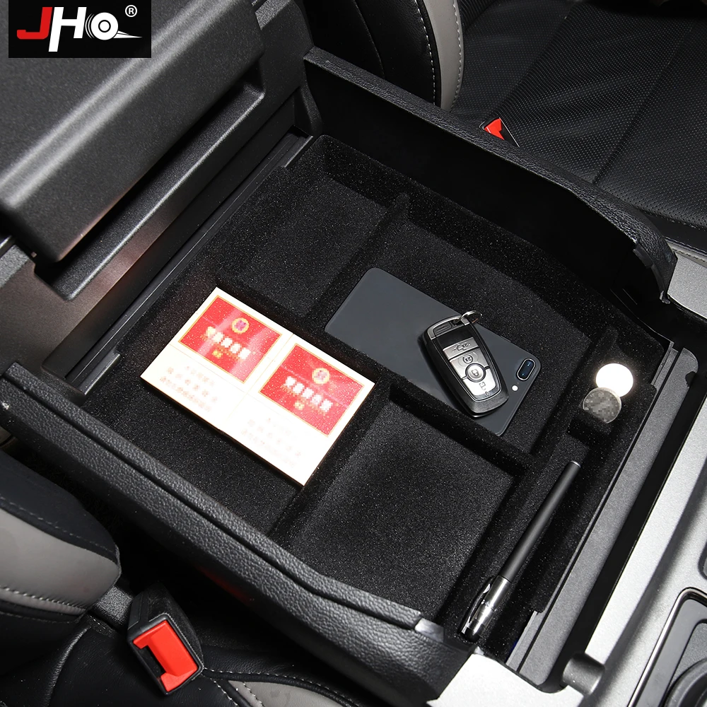 JHO центральный подлокотник коробка для хранения для Ford F150 Raptor 2011- 12 13 передний контейнер пикап аксессуары