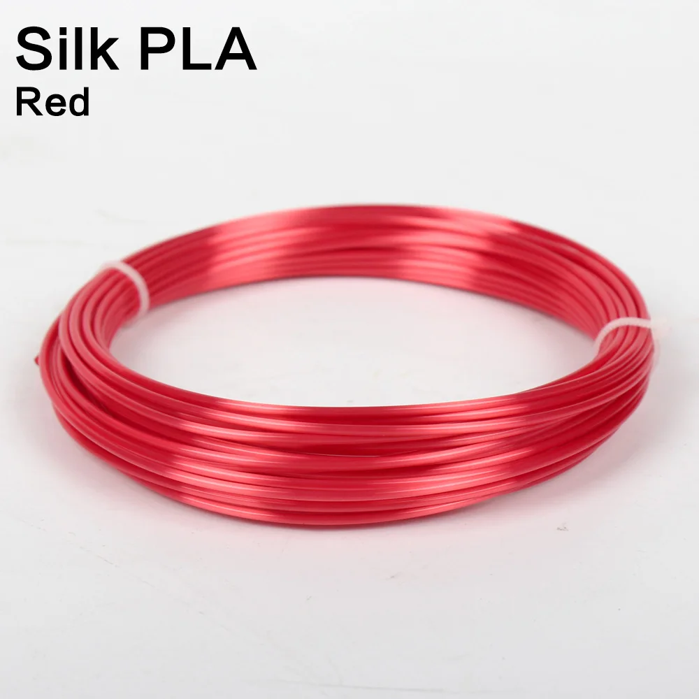 SILK-Red Noulei 3d Ручка 10 метров блестящая PLA 1,75 мм 3d принтер нить шелковая текстура на ощупь материалы для печати 3 ручки нити - Цвет: SILK-Red