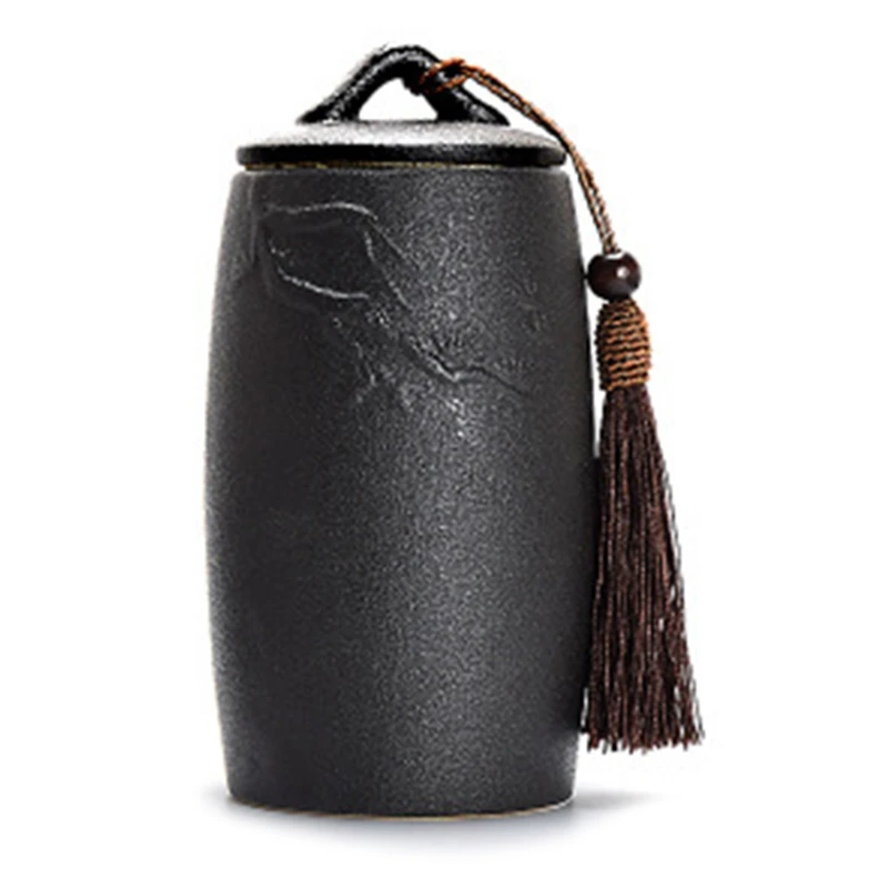 

Tea Storage Jar Ceramic Pottery Caddy for Tea Ceremony Accessories Decor Crafts Seal Container Cans Tanks