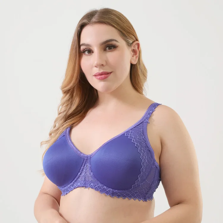 

Sexy Intimates Bra Ladies Brassiere Size Underwear Blue Floral Embroidery Lace Women Bra 38D 42C