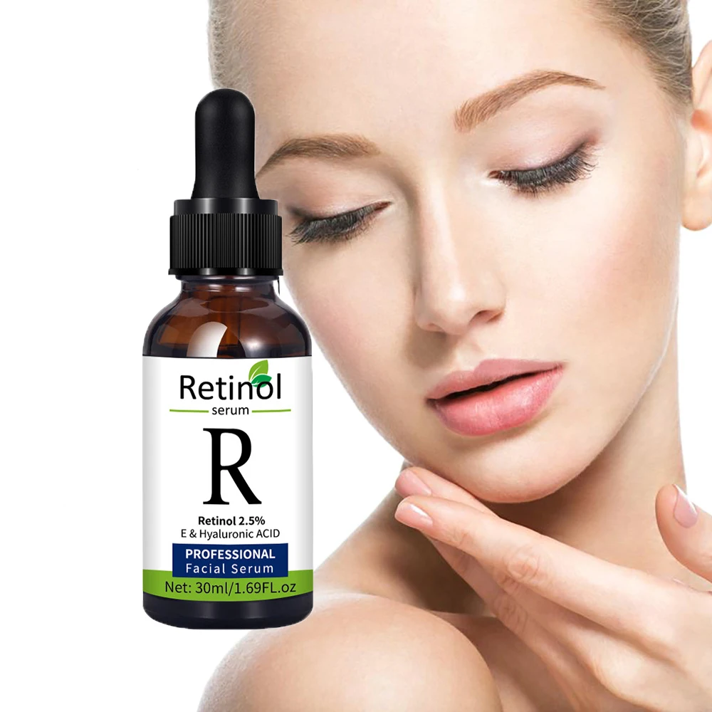 

Retinol 2.5% Hyaluronic Acid Facial Anti Wrinkle Serum Remove Dark Spots Collagen Serum Anti Aging Essence Whitening Face Serum