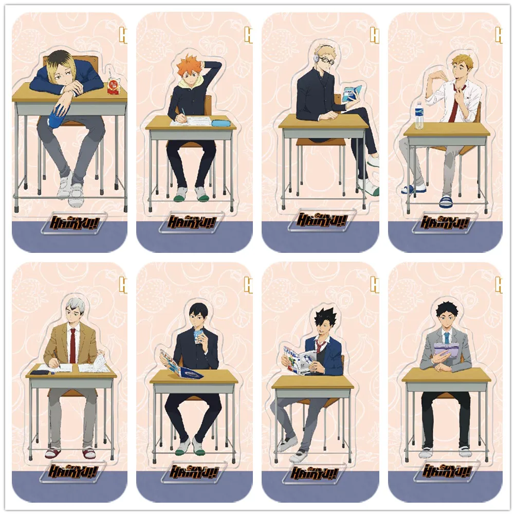 

Haikyuu!! Hinata ShoyoTobio Tsukishima Kageyama Anime Acrylic Stand Figure Decor Collection Model Doll Gifts