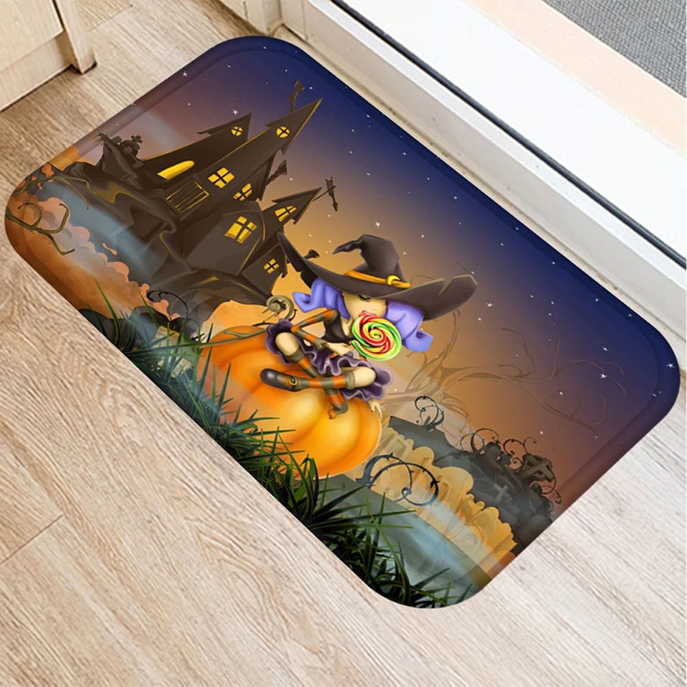 Новые коврики для кухни в стиле Хэллоуина ужасов тыквы замка гробницы прихожей