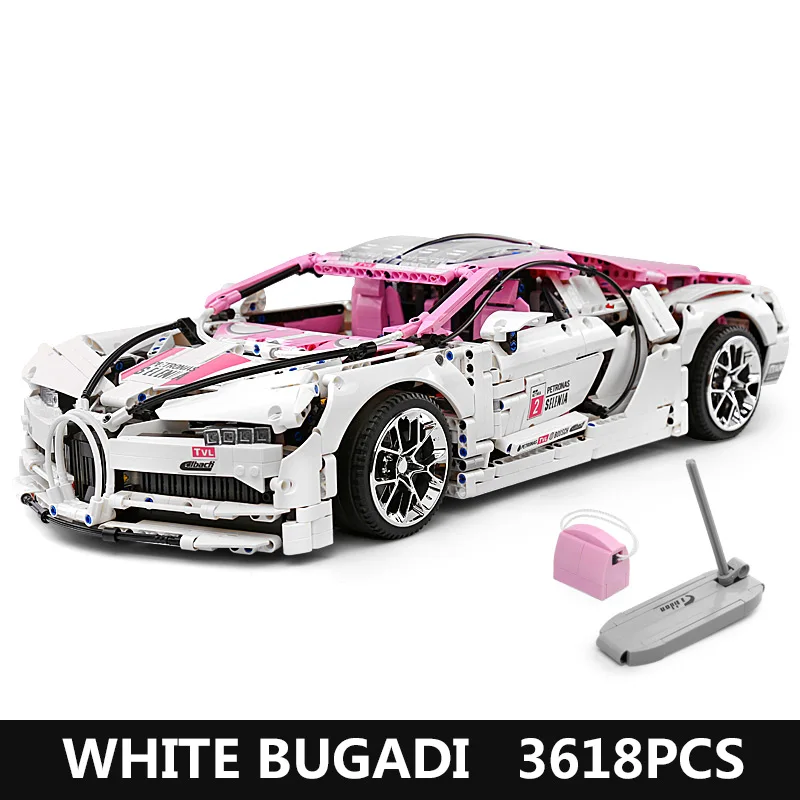 3618PCS Мини блоки кирпичи Technic 20086 розовый гоночный автомобиль наборы фигурки строительные сборочные кирпичи образовательные скоростные игрушечные модели автомобилей - Цвет: 3618PCS