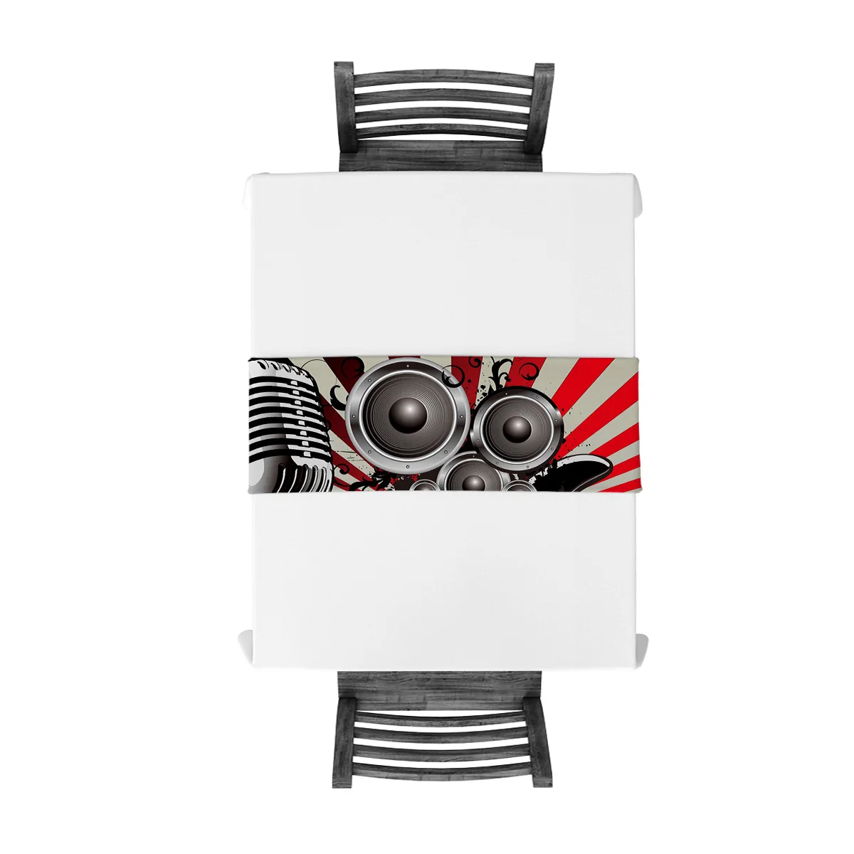 Гитарный микрофон записная книжка в стиле ретро настольная дорожка современная