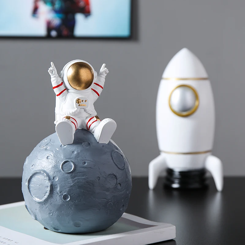 Аксессуары для украшения дома Современные гостиной астронавт миниатюрные фигурки креативный Копилка