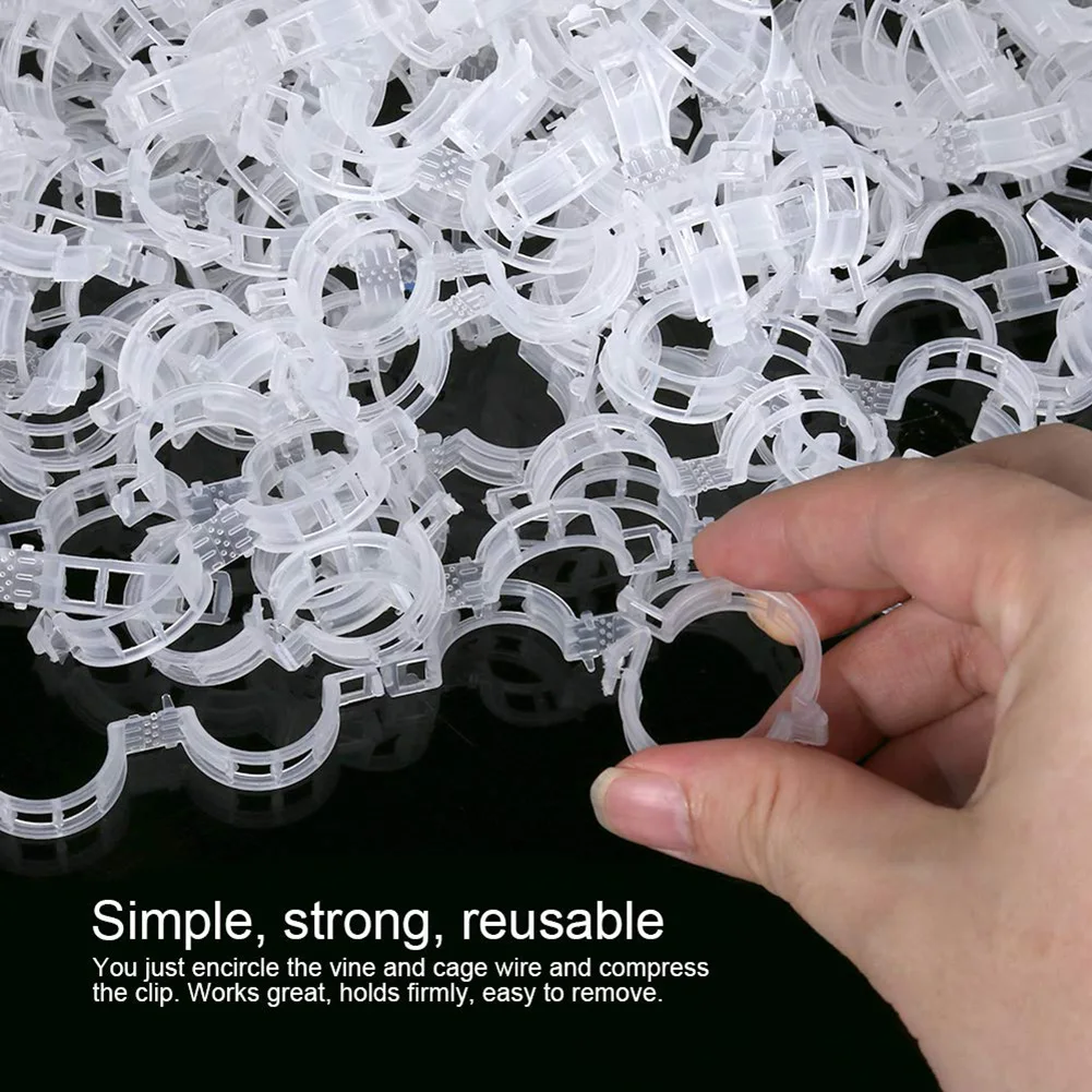 50 шт. многоразовые пластиковые зажимы для растений 2 5 см|Ручные эджеры| |