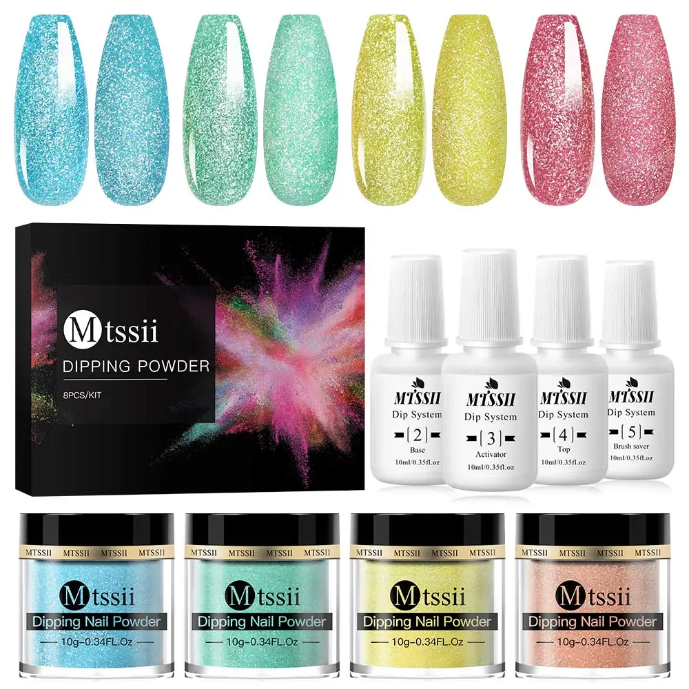 

Nail Dipping Powder Nails French Dipping Shining Glitter Pigment Dust French Shimmer For Pigment Manicure Nail Art Decorations