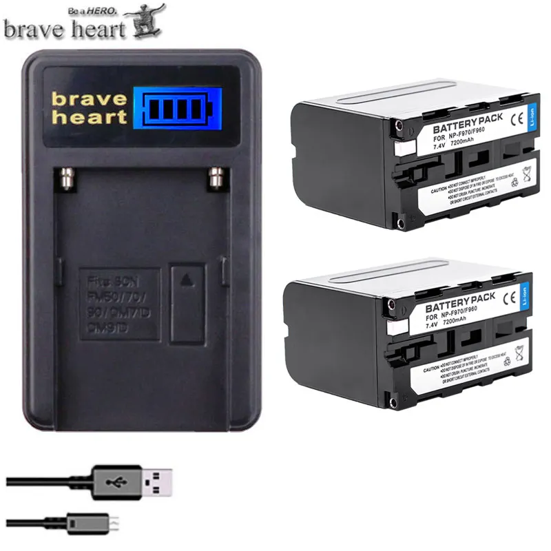 3x bateria 7 2 В 7200 мА/ч NP F960 F970 F950 Батарея для Sony PLM 100 CCD TRV35 MVC FD91 MC1500C L10|Цифровые