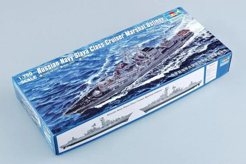 

Trumpeter 05722 1/700 Russian NAVY Slava Class Cruiser Marshal Ustinov plastic model kit