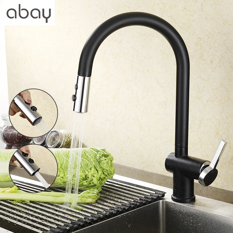 

Kitchen Faucet Pull out Side Spout Single Handle Mixer Tap Sink Faucet 360 Rotation Kitchen Faucets