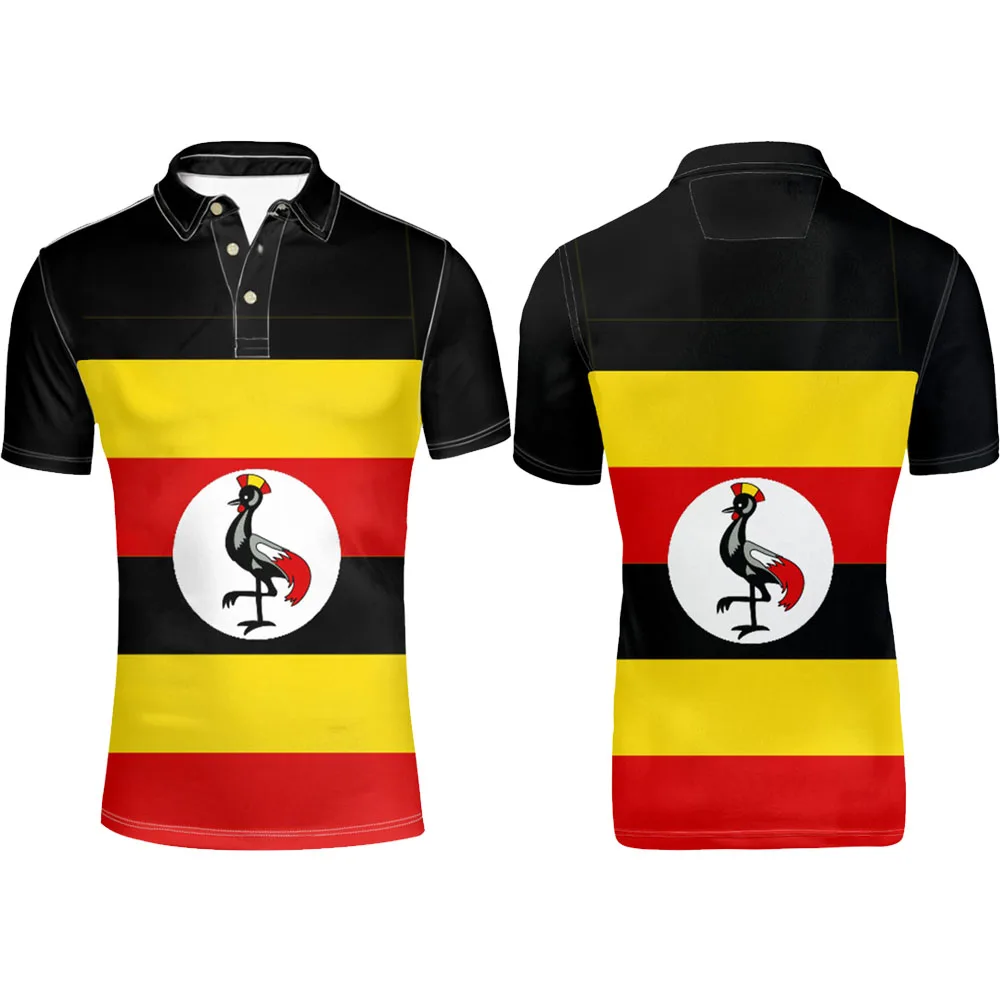 

UGANDA youth diy free custom made name number uga Polo shirt nation flag ug ugandan country college print photo text clothes