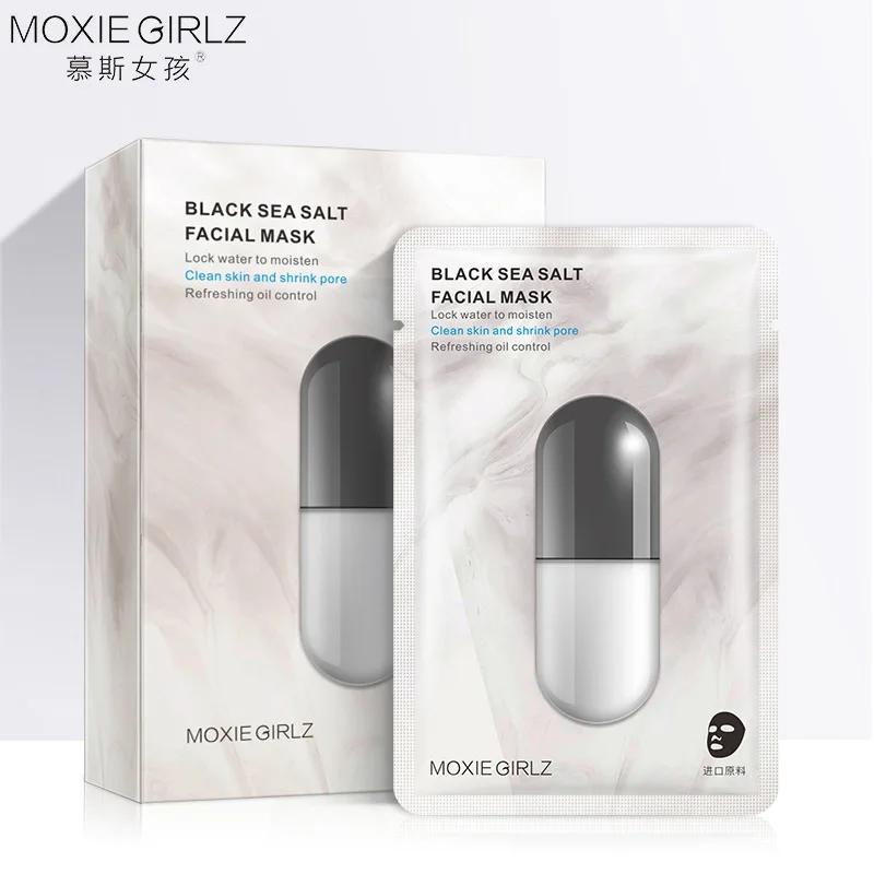 Черная морская соль черная маска Очищающая для лица пор лечения акне контроль