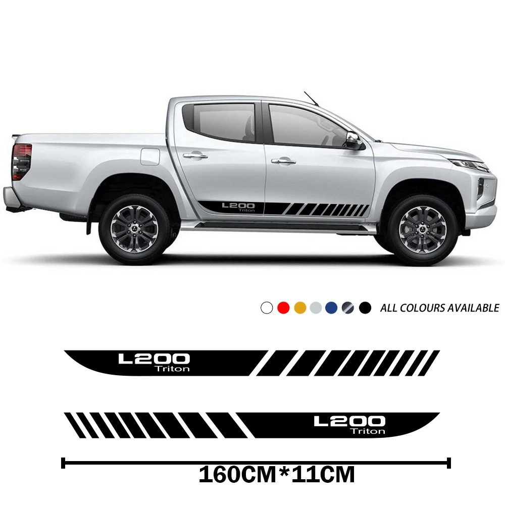 

Длинные штаны с полосками, автомобильные наклейки на ногти для Mitsubishi L200 Тритон внедорожных автомобилей авто тюнинг пикап аксессуары DIY вини...