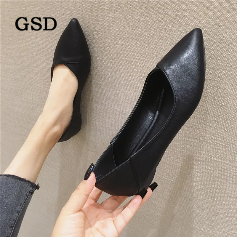 Лоферы женские с острым носком туфли лодочки на плоской подошве без застежки