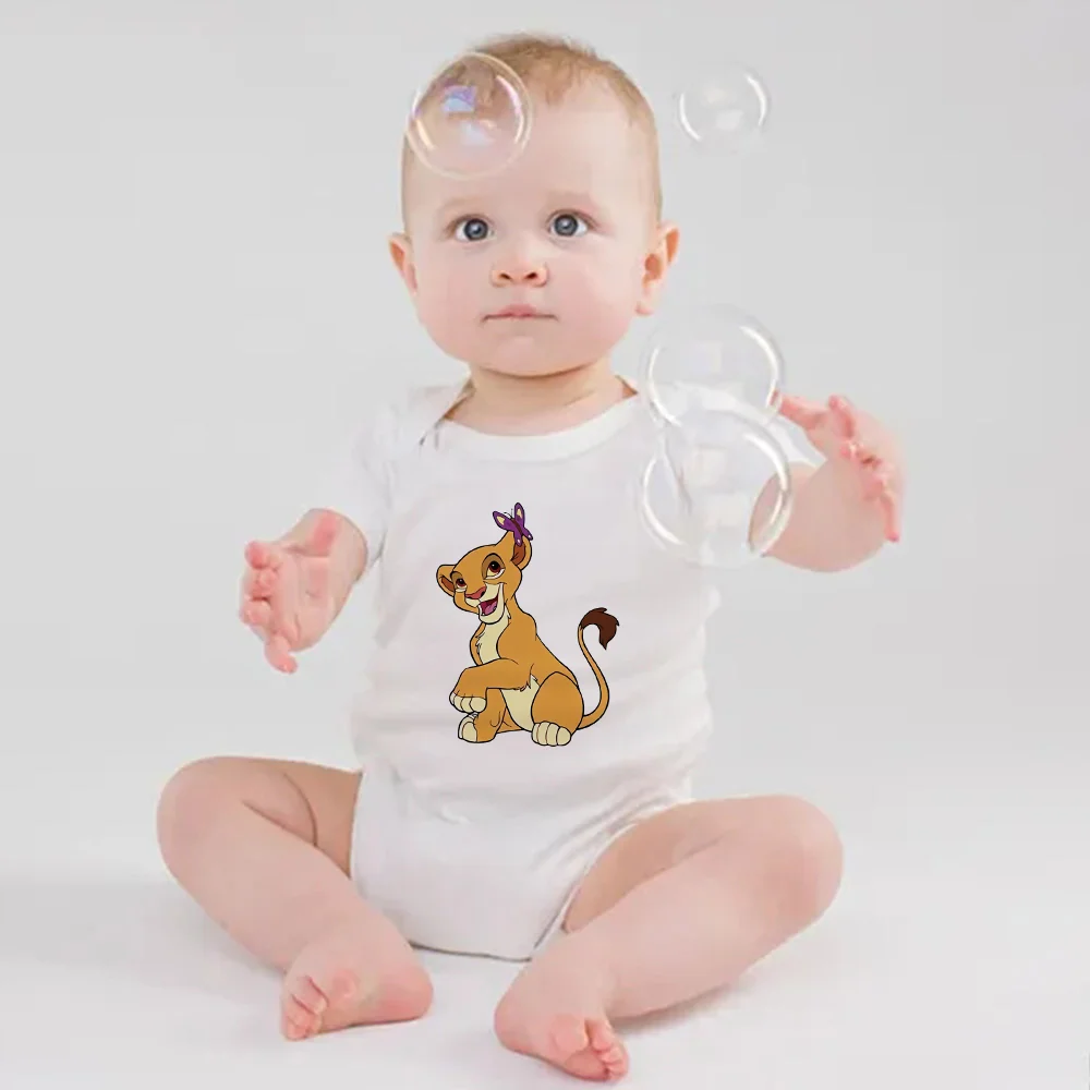 

Детские комбинезоны с принтом король льва Нана комбинезоны с коротким рукавом для новорожденных комбинезоны для маленьких мальчиков и дев...