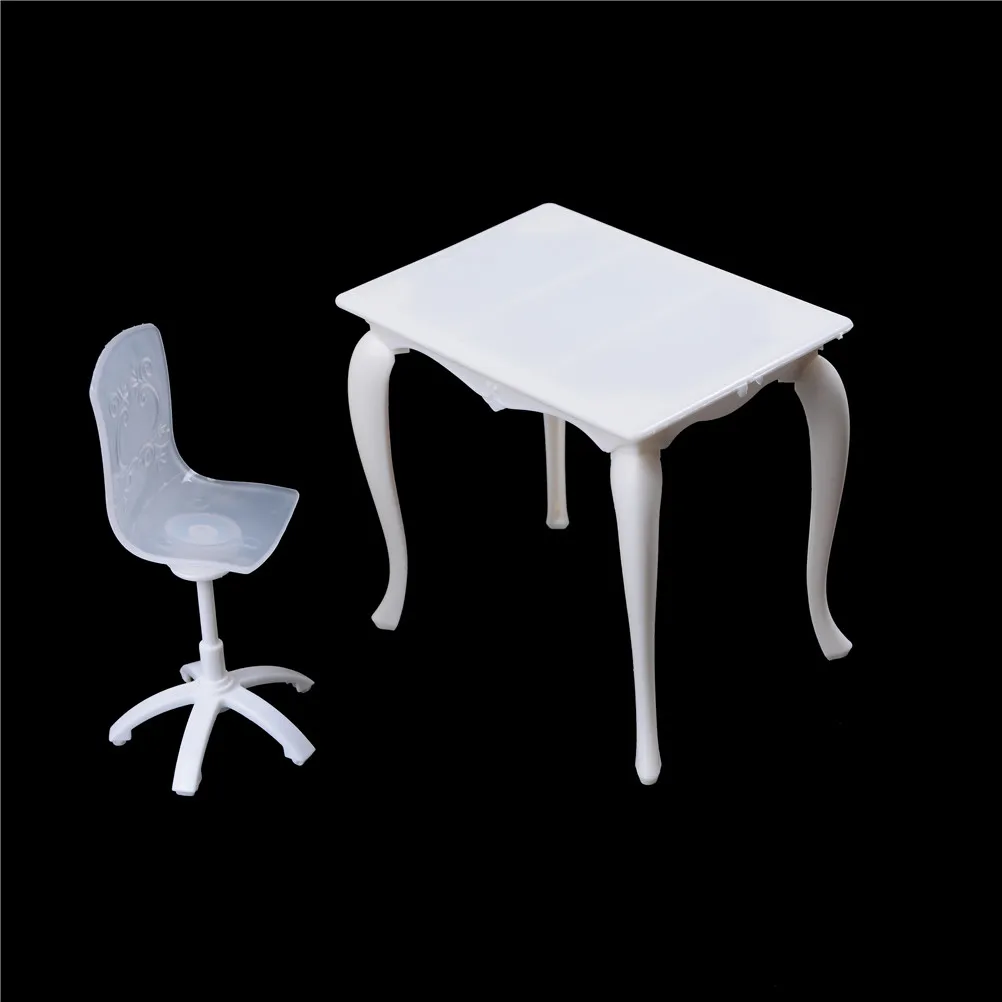1 Набор кукольный домик Миниатюрный мебельный стол и стул для учебы компьютерный