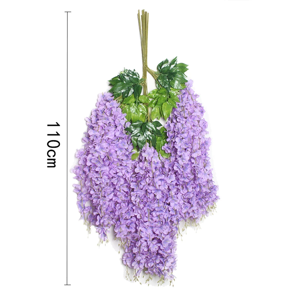 1pcs Rattan Strip Wisteria Artificial Flower Vine For Wedding Home Party Kids Room Decoration DIY Craft Fake Flowers | Дом и сад