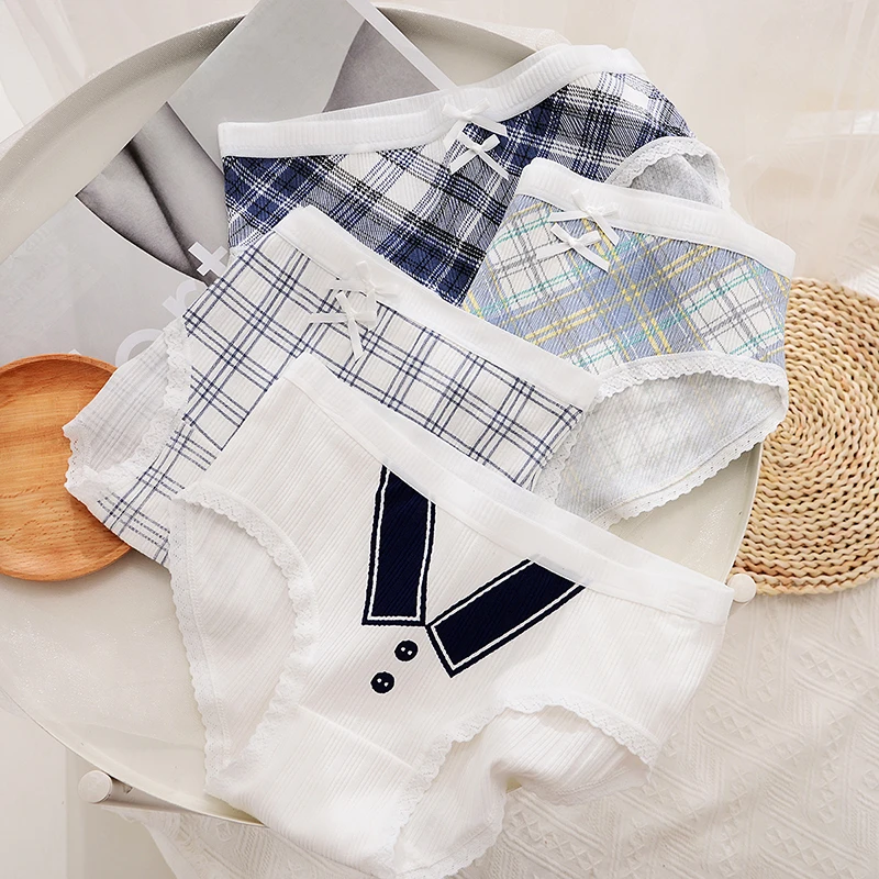 

Women's Seamless Panties Mid Waist Cotton Breathable Underwear Female Underpants Lady Briefs Girls Smooth Plain Panty Lingerie