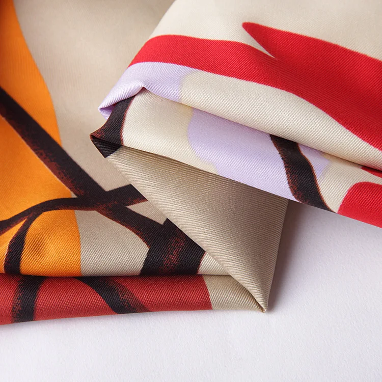 Женский саржевый шелковый шарф роскошный брендовый квадратный в европейском