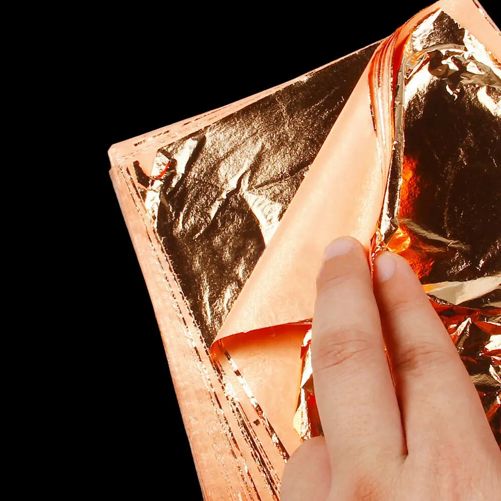 100 листов Искусство ремесло дизайн бумаги имитация золота серебро медный