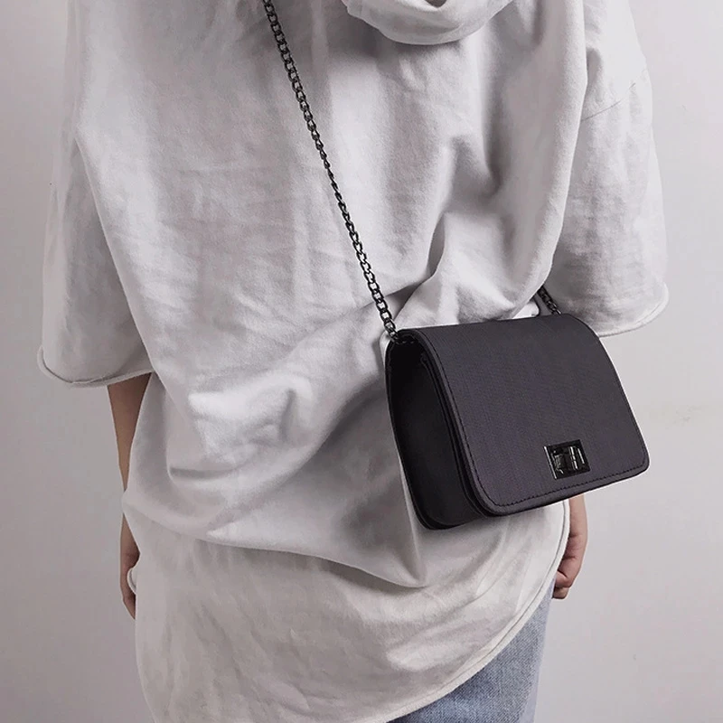 

Fashion trend classic shoulder bag square bag lady multi-layer handbag pure color simple diagonal bag