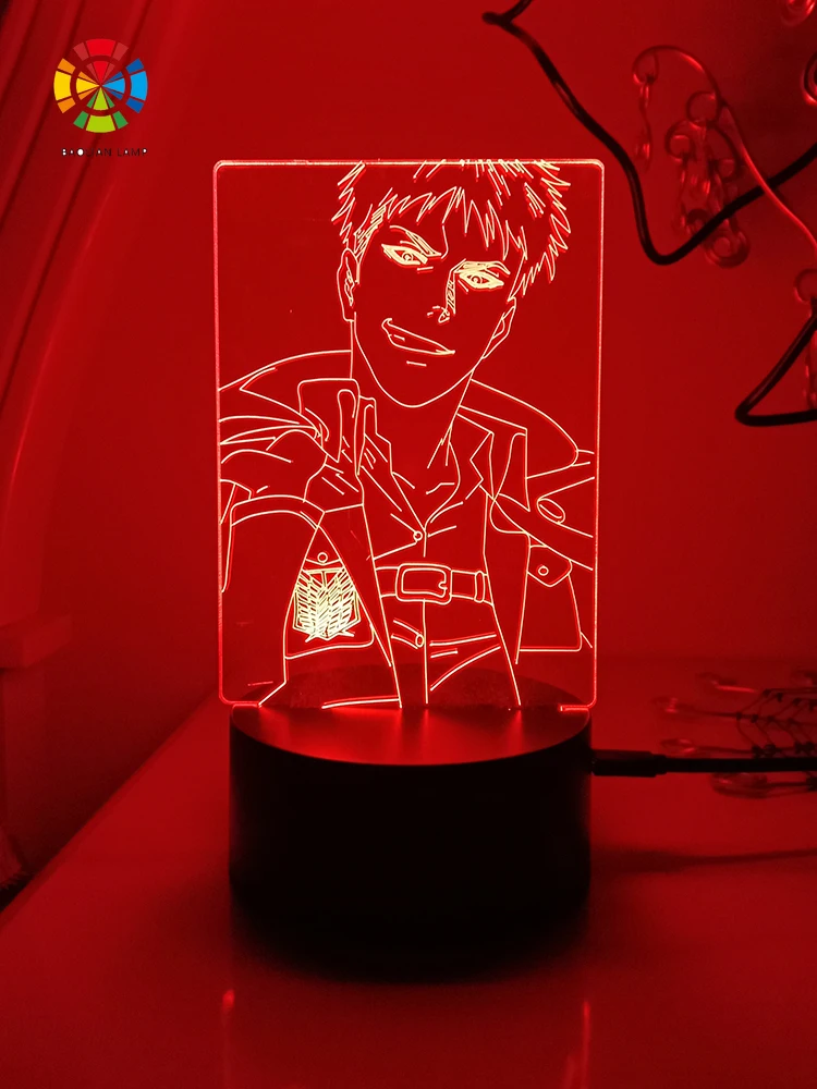 

атака титанов упм жан кирштайн Attack on Titan shingeki no kyojin Jean Kirstein для дома украшения ночник аниме фигурки декор комнаты светодиодная лампа манга св...